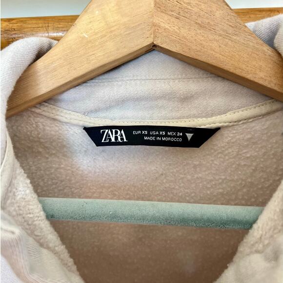 Zara Cropped Sweatshirt Tan - Picture 3 of 5